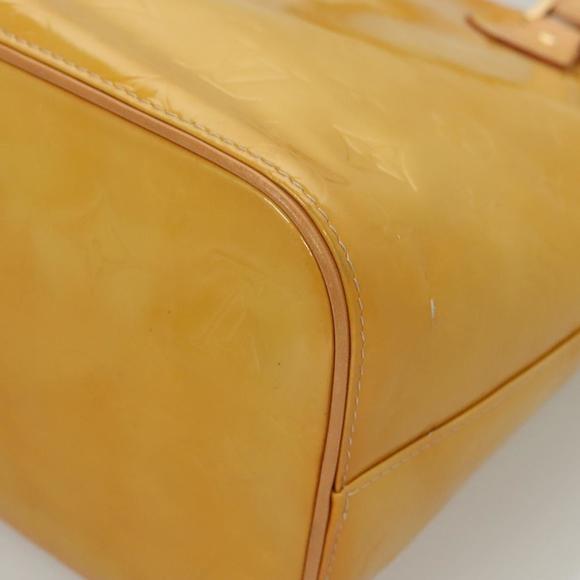 LOUIS VUITTON Monogram Vernis Houston Hand Bag Beige M91004...